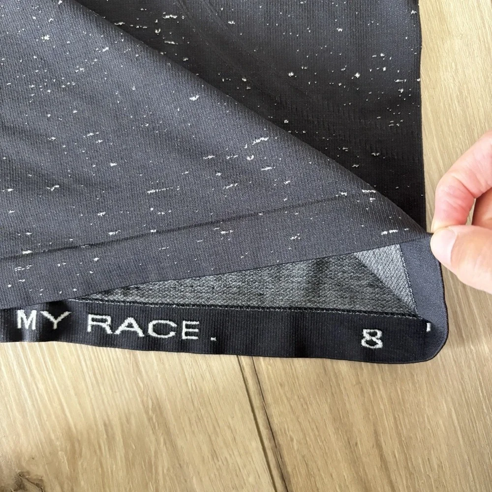 Lululemon Swiftly Tech Black Speckled Racerback Tank Top Shirt Size 8 Yoga‎ Gym